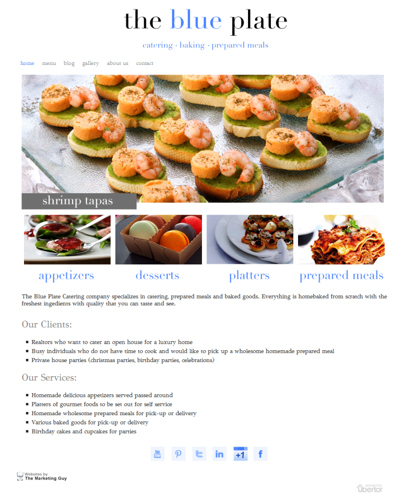 The Blue Plate Website