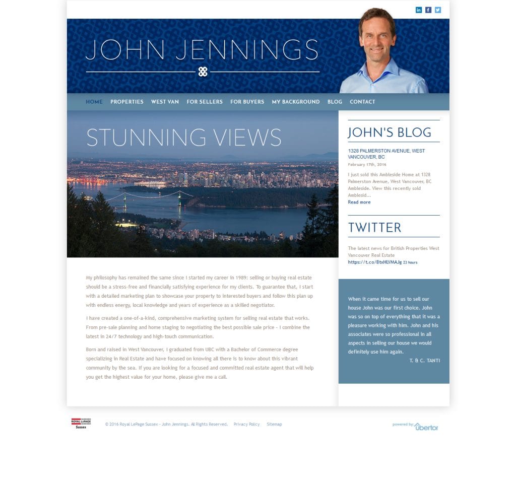John Jennings website before